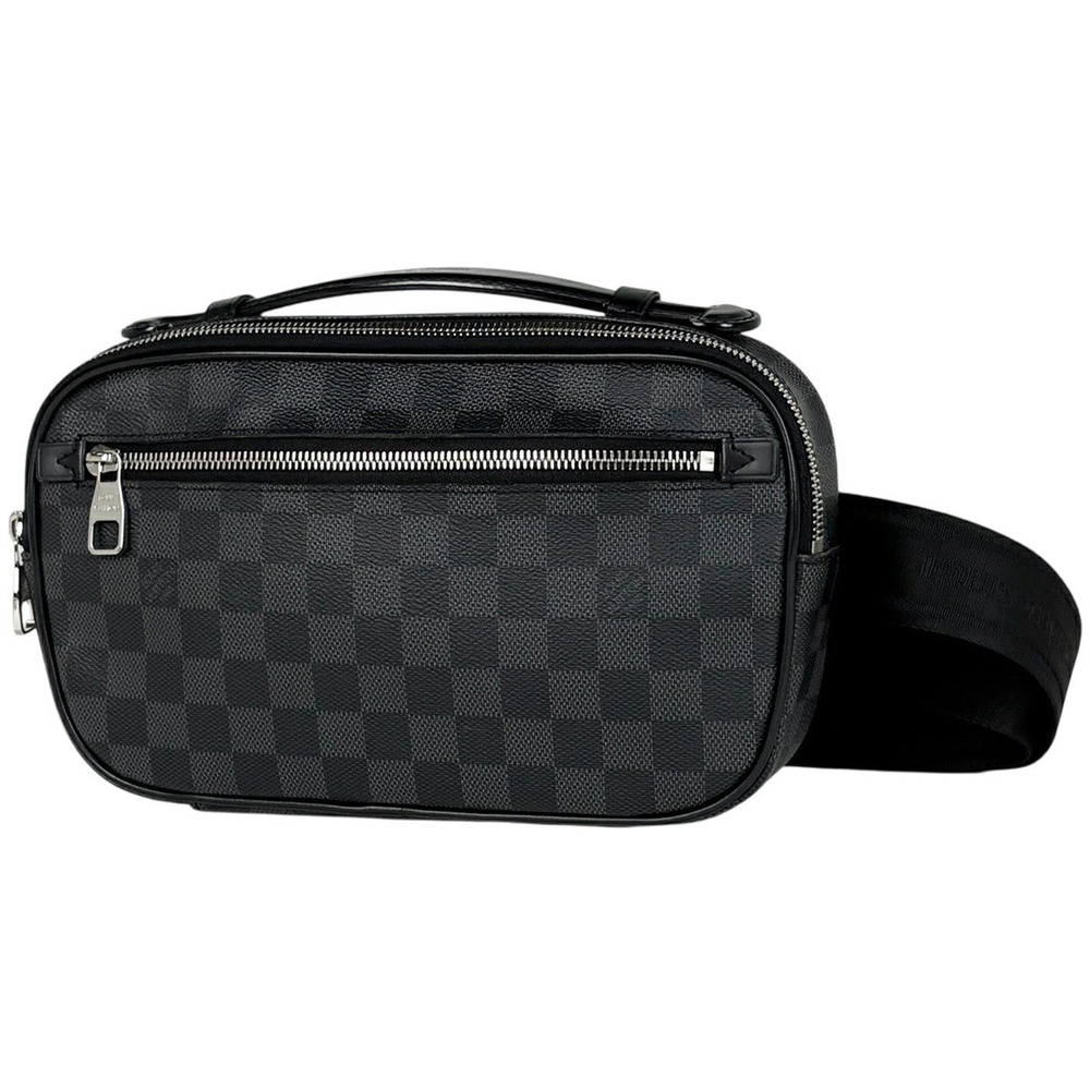 Louis Vuitton Ambrelle Waist Bag Handbag Body Damier Graphite Black Noir Black